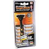 MicroTouch TOUGH BLADE, Triple-Blade Razor with 12 Refill Cartridges