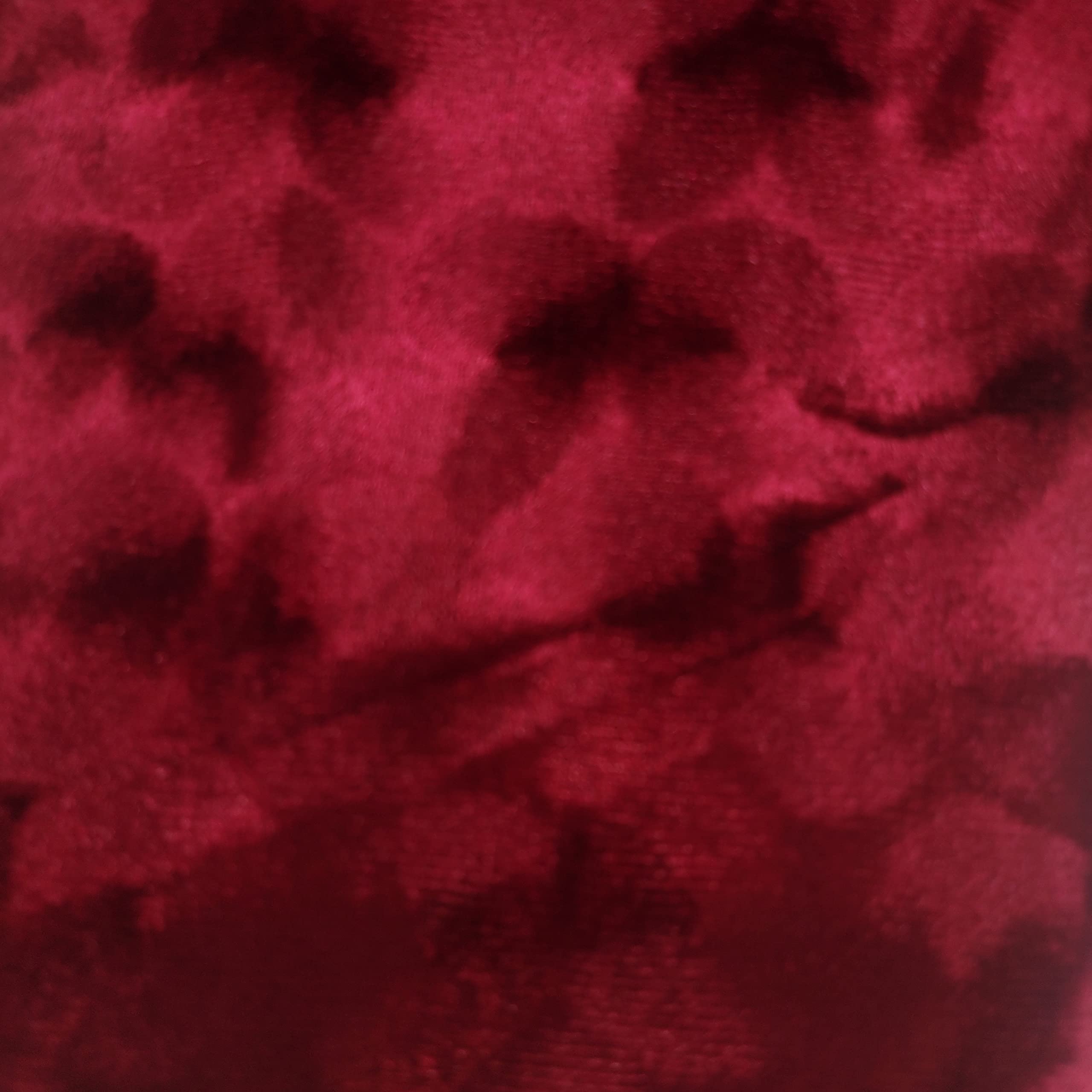 Luxurious Quality Soft Stretch Marble Crush Velvet Dress Craft Fabric Material Suitable for Home Decor, Curtains, Upholstery & More 58" - 150 cm Wide Sold As Pre - Cut Lengths (Wine (BB, 1 Meter)