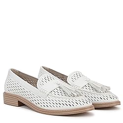 Franco Sarto Womens Carolyn Low Loafer White Cage 8 W