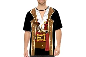 MISS FANTASY Pirate Shirt Women Men - Pirate Costume Outfits Halloween Unisex Adults