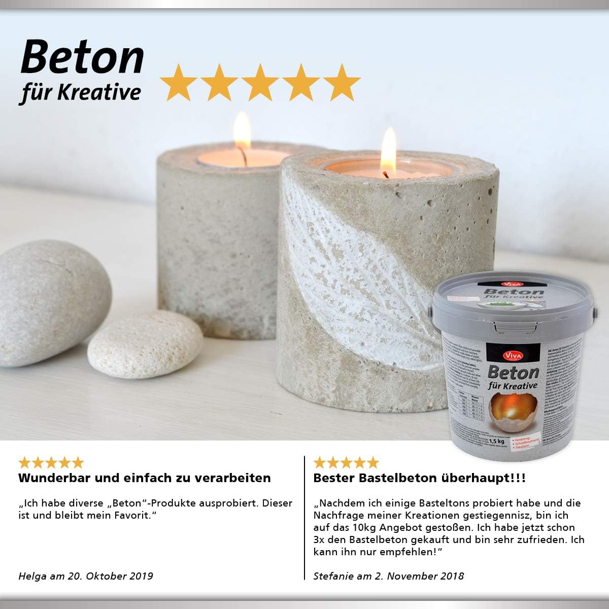 Viva Decor VD940400099 Concrete for Creatives Grey, 5 kg - Image 5