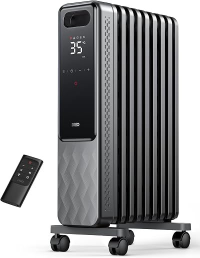 Dreo 2000W Oil Filled Radiator with 9 Fins Digital Thermostat Timer Child Lock