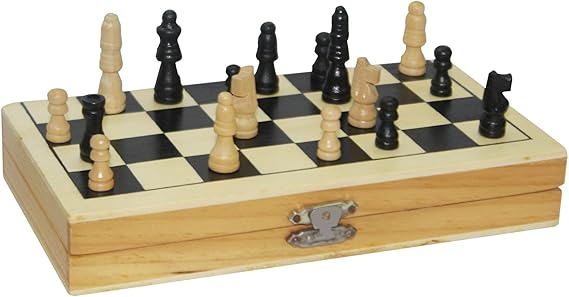 Giftt Hub Chess Board Game, Black and Brown