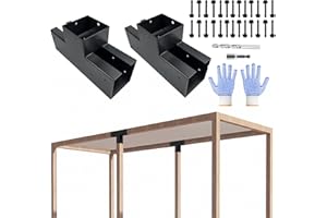 VoTwoofv Pergola Bracket kit 4x4,3-Way T-Shaped Bracket Woodworks Pergola kit for Wood Beam (Actual: 3.5" x3.5'') Outdoor Gazebos,Patio Pergolas,Log Cabins (2 Pack)…