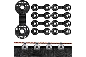 VIKKSAER 100PCs Heavy Duty Lock Grip, Round Plastic Black Clips for Windproof Awnings, 2023 New Shade Cloth Plastic Clips, Accessories for Vegetable Greenhouse