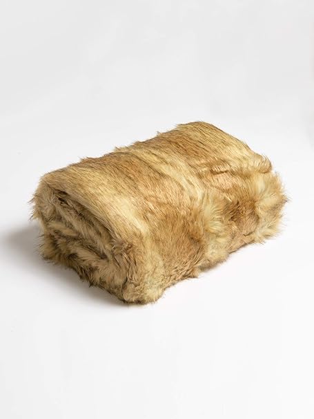 Amazon Com Best Home Fashion Platinum Frost Fox Faux Fur Full Throw Blanket 58 Home Kitchen