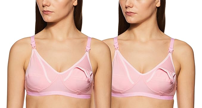 Non-Wired Nursing Bra (Pack of 2) (Po2-BR0014_Pink_34B)