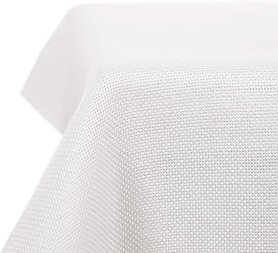 Deconovo White Rectangle Water Resistant Tablecloth 59x95in 150x240cm