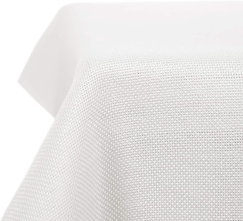 Deconovo White Rectangle Water Resistant Tablecloth 59x95in 150x240cm