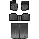 AUTOBULL Floor Mats & Cargo Liner Compatible with 2020-2024 2025 2026 Mercedes Benz GLE (NOT for AMG) Cargo Mat, Full Set All Weather Protection 1st, 2nd Row Car Liners & Trunk Mat, Black