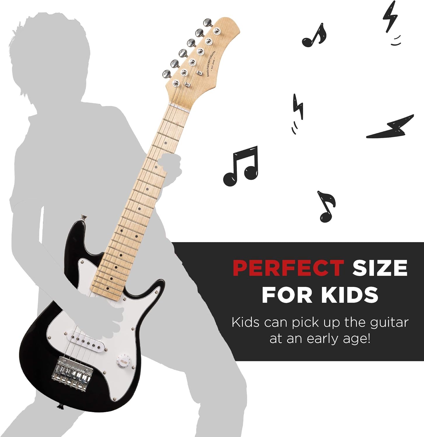 Smartxchoices 30" Inch Kids Electric Guitar Wit...
 - Best Choice Products 30in Kids Electric Guitar Beginner Starter Kit With 5w Amplifier Strap Case Strings Picks Black Musical Instruments Amazon Com