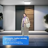 Combuh 30W LED Motion Sensor Ceiling Light 6500K IP56 Porch Hallway view 2