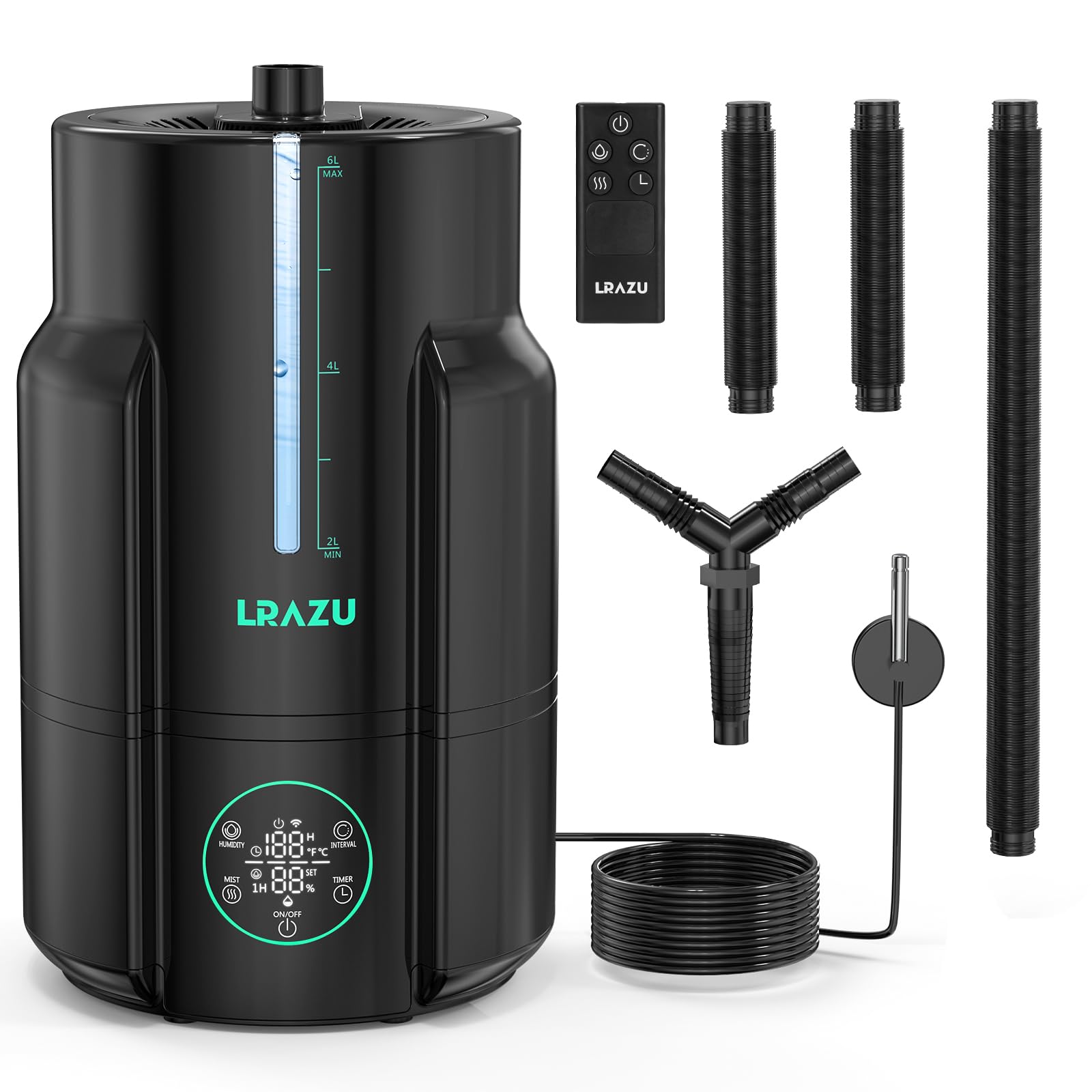 Photo 1 of 6L/1.59Gal Humidifier for Plants, Reptile Fogger Mister with Precise Temp & Humidity Probe/Expandable Hose, Smart Humidifier for Grow Tent, Mushroom, Houseplants, Reptile Tank 24H Timer