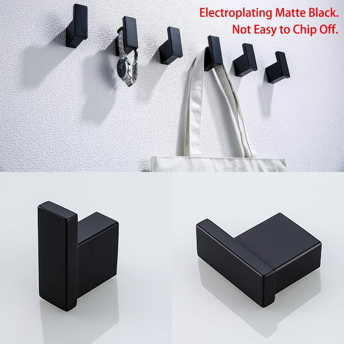 RANDOM Matte Black Towel Robe Hooks Bathroom Hardware Accessories Coat