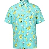SEAOYOZO Hawaiian Shirts for Men Short Sleeve Casual Button Down Shirt Summer Beach Aloha Shirt Holiday Party Tropical Print