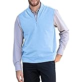 Makkrom Mens Quarter Zip Sleeveless Golf Vest Pullover Stand Collar Casual Vests Outerwear