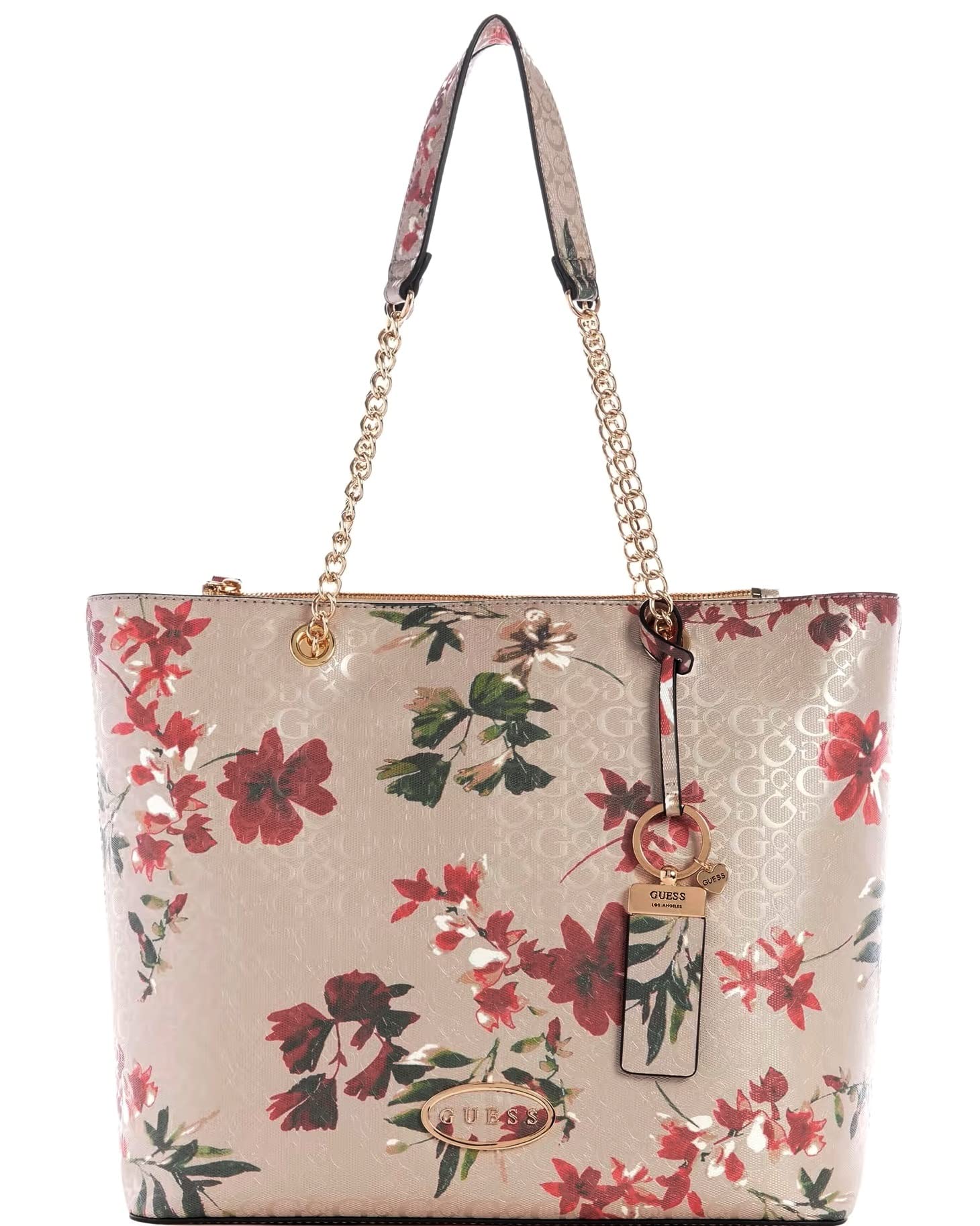 GUESS Factory Women's Aubrianna Logo Embossed Floral Print Chain