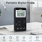 COVVY AM FM Pocket Radio Portable Digital Tuning Mini with Rechargeable Battery view 4
