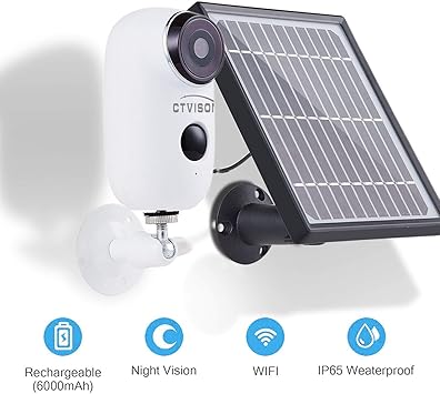Outdoor Solar Battery Powered Security Camera Systemytvison 1080p Hd 2 Way Audio Night Vision With Pir Motion Sensor Sd Card Slot And Cloud Service