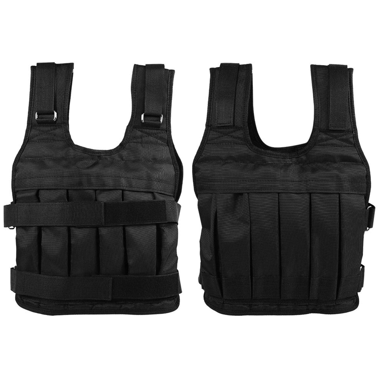 Weighted Vest, Weighted Vests For Men, 21.7x17.3in Black Oxford Cloth Exercise Weighted Vest Compressed Foam Pad with 12 Pockets Weighted Vest For Women for Strength Training