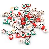 100 Pcs Polymer Clay Beads Heishi Spacer Beads Supplies (Christmas-3)