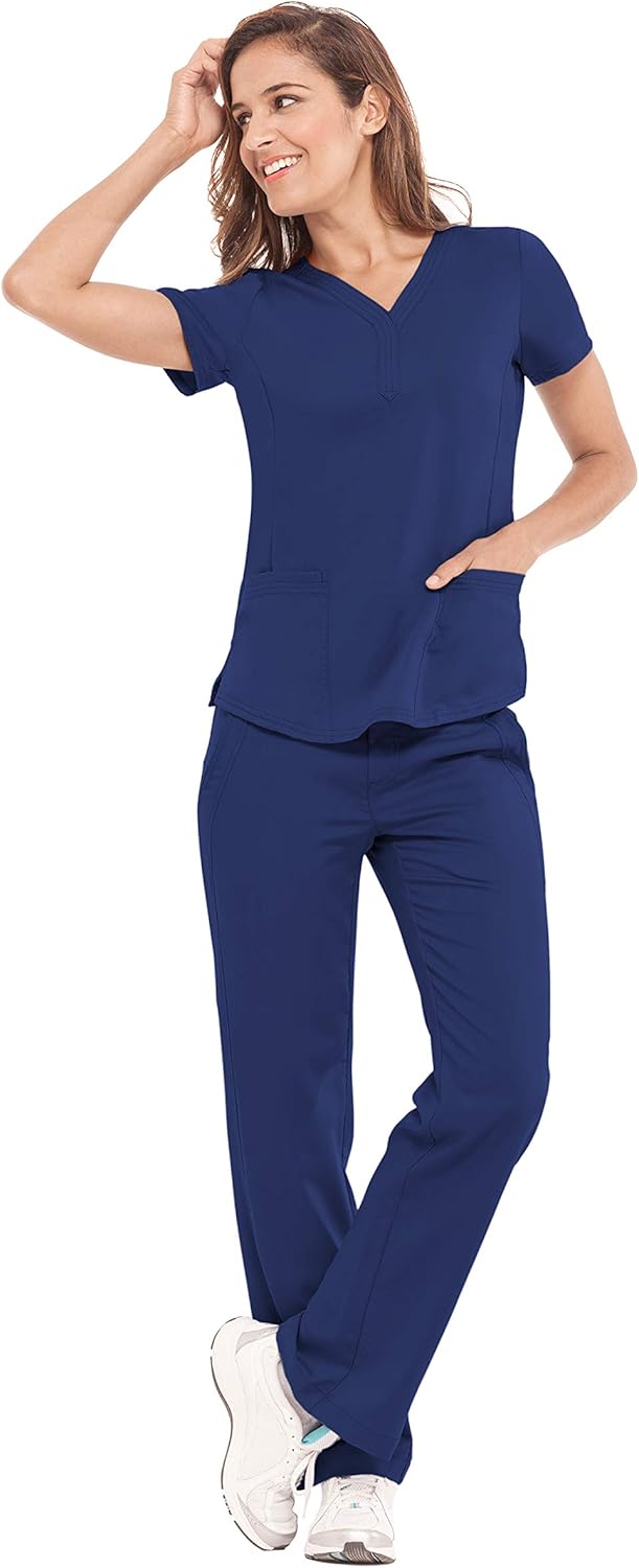 healing hands Purple Label Women's Jane 2167 V-Neck 2 Pocket Top Scrubs: Clothing