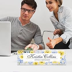 Custom Name Plate for Desk, Acrylic Office Decor