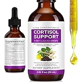 Cortisol Supplement Liquid Drops, 9-in-1 Liquid Drops with Magnesium, Ashwagandha,L-Theanine, Chamomile and Vitamin C & D3 for Lower Cortisol, Calm, Mood Support 2.02 Fl Oz (1)
