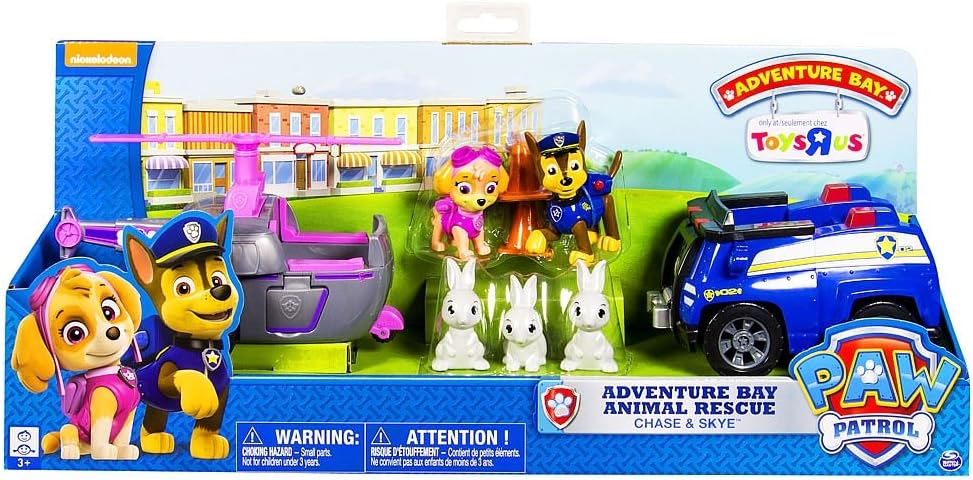 paw patrol adventure bay animal rescue skye and everest