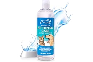 Emmy's Best EBPP Advanced Pet Dental Care Water Additive - Premium Cat & Dog Dental Care and Dog Breath Freshener - No Brush Formula Tartar & Plaque Remover for Dogs Teeth