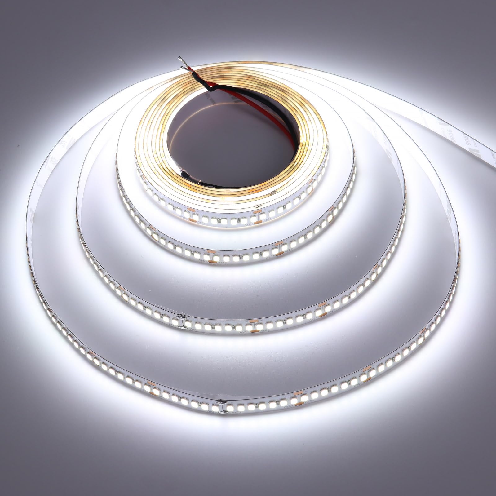 TOPAI LED Strip Lights 6000K Daylight White 5M Super Bright 2350Lm/M SMD2835 LED Tape Light 20W/M 238LED/M Flexible Cuttable No Waterproof for Commercial,Home,DIY