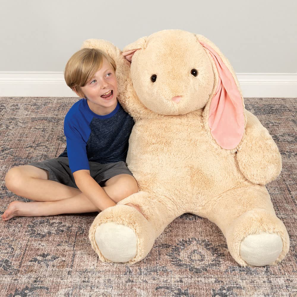 Giant Stuff Rabbit Mua Vermont Teddy Bear Giant Stuffed Bunny - Big Stuffed Animal, Tan, 4 ...