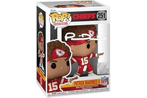 HOFSM.COM HALL OF FAME SPORTS MEMORABILIA Patrick Mahomes II #251 Red Headband Facsimile Signed Reprint Laser Autographed Funko POP! Football NFL: Kansas City Chiefs Figurine with Protector Case