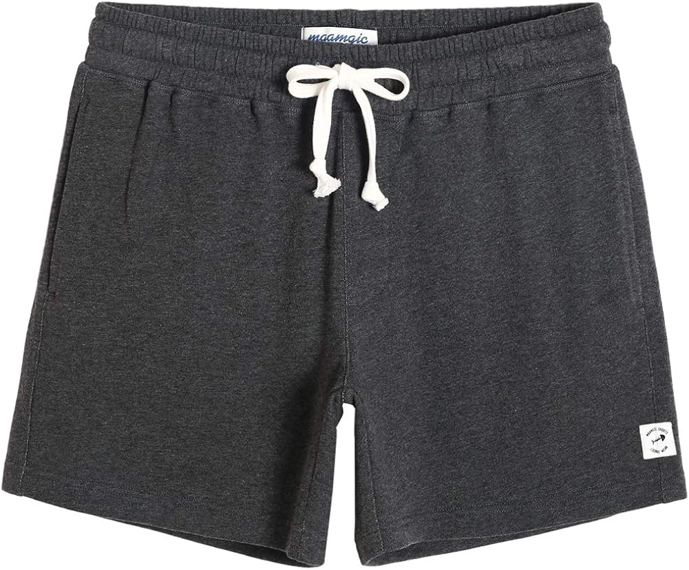 MaaMgic Mens Athletic Gym Shorts 5.5" Elastic Waist Casual Pajama Pocket Jogger Men Workout Short Pants at  Men’s Clothing store