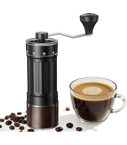 Moulin à Café Manuel SUNYA - Fraise Conique Acier Inox - 36 Réglages Mouture - Capacité 25g
