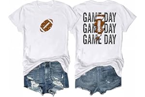 SODSHY Women's Football Shirts Game Day Shirt Front and Back Double-Sided Graphic Tees 1 Piece