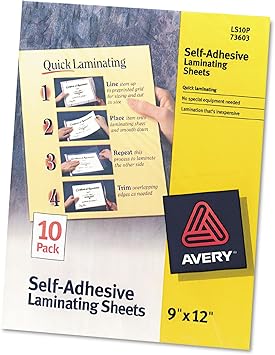 Clear Self Adhesive Laminating Sheets 3 Mil 9 X 12 10 Pack Buy Online In Barbados Avery Products In Barbados See Prices Reviews And Free Delivery Over Bds 150 Desertcart