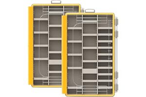 Dayacoco Fishing Storage Box, Waterproof Tackle Boxes, 3600 Tackle Trays, Sealed Lure Box and Terminal Tackle Storage (2 Packs)