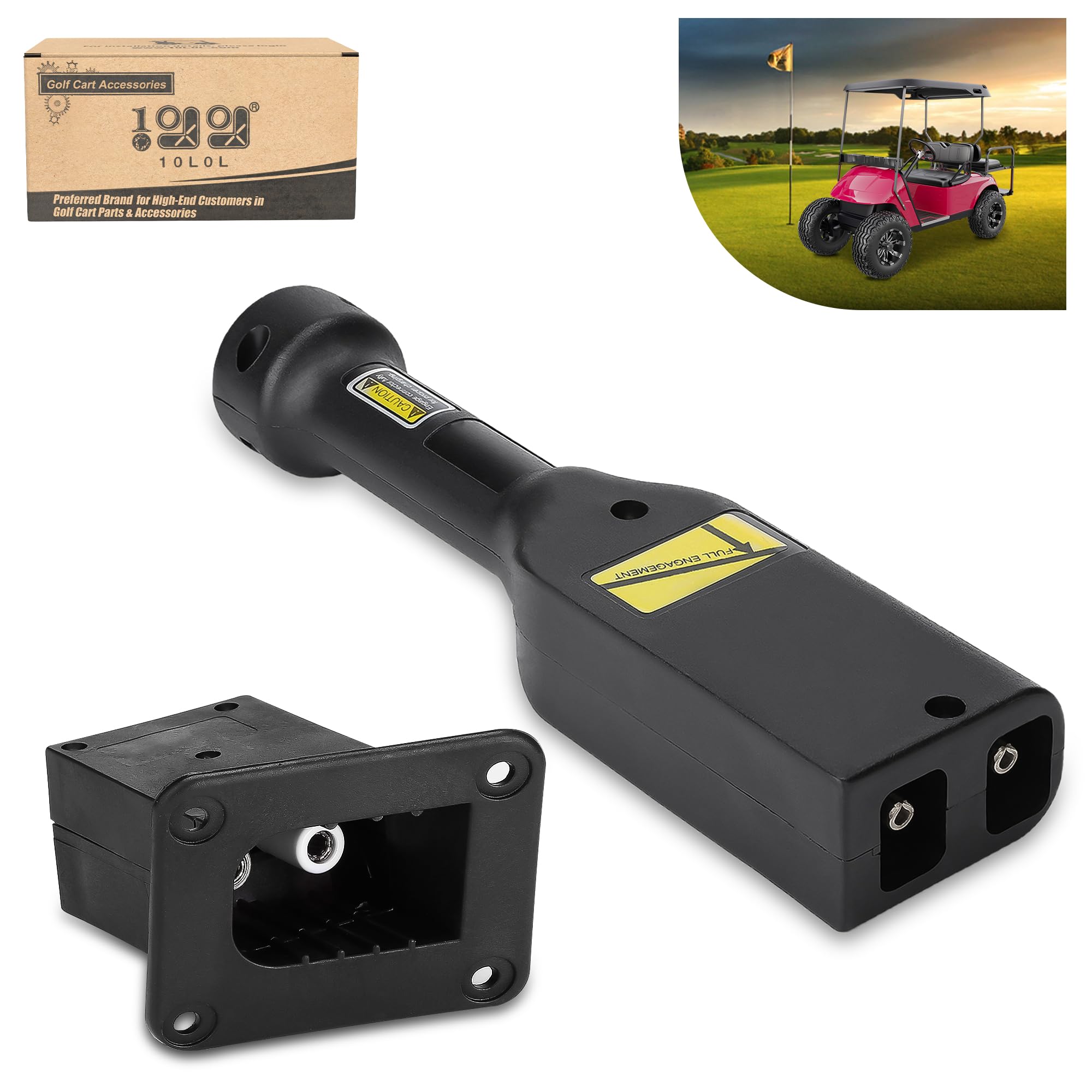 Photo 1 of 10L0L 36V PowerWise Charger Receptacle and Plug for EZGO TXT 1996-up Electric Golf Cart, Charger Socket with Handle OEM 73345-G01 73063-G01