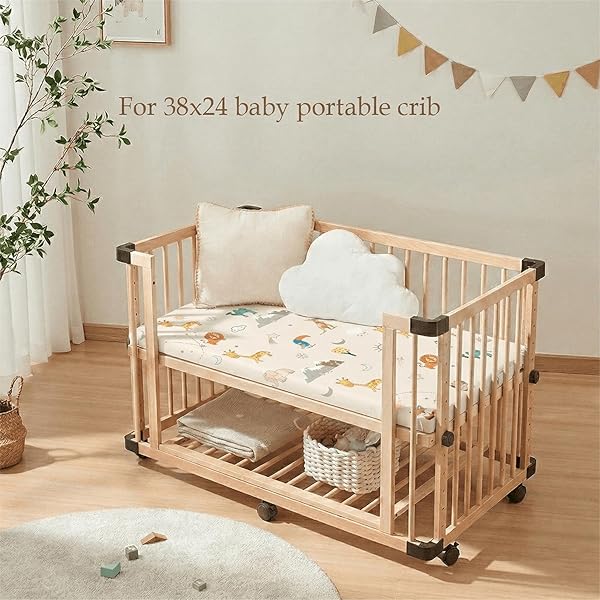 COTTON 38X24 BABY MATTRESSES-PACK AND PLAY MATTRESS,PACK N PLAY MATTRESSES,PLAYPEN MATTRESS FOR PACK N PLAY USE EXCLUDED-THICK FIRM WASHABLE HYPOALLERGENIC BREATHABLE SOFT MEMORY FOAM PORTABLE