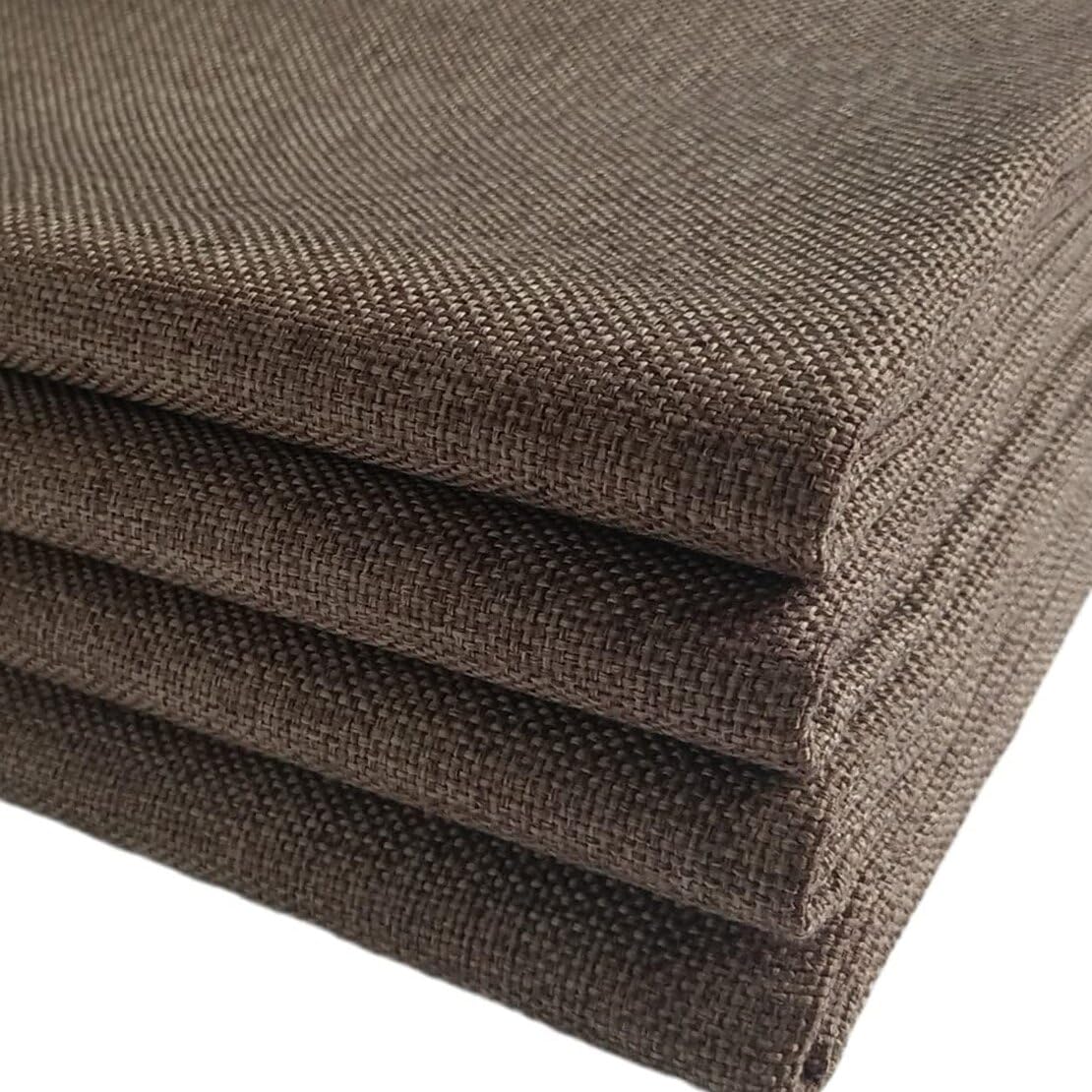TinaKim Upholstery Fabric for Chair, Faux Linen Type Cloth Material, Sofa Couch Repair (Coffee 10, 2 Yard (57x 72 inch)) โ image 1