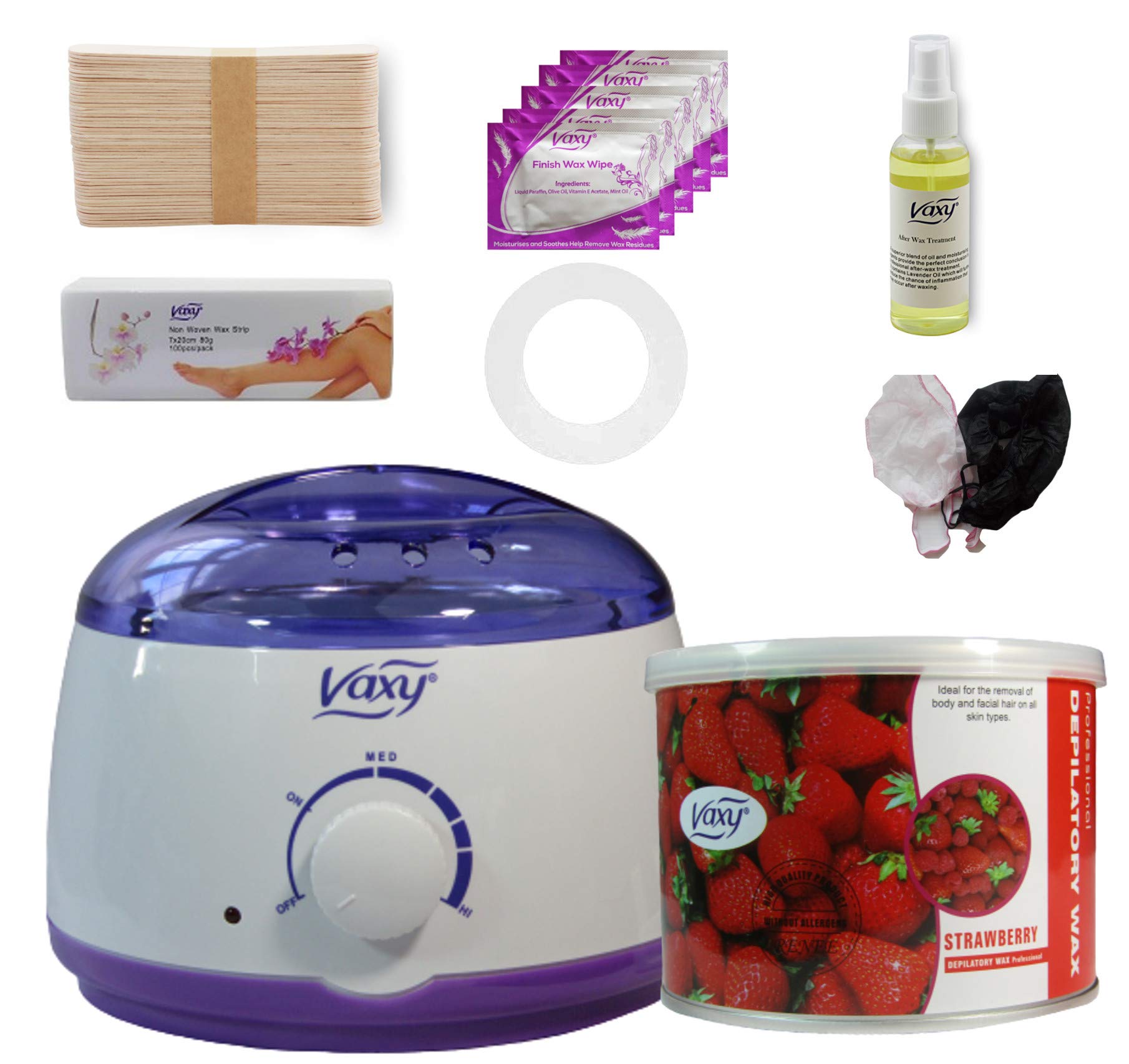 Wax Warmer, Professional Portable Electric Hair Removal Kit Adjustable Temperature waxing Heater Melting Pot with Accessories