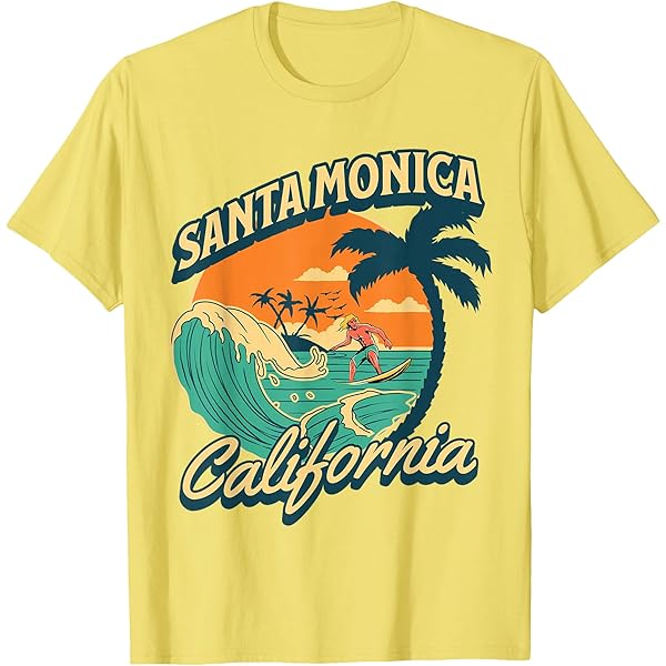 Amazon.com: Santa Monica T-Shirt : Clothing, Shoes & Jewelry