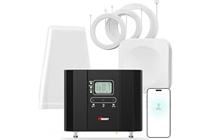 HIBOOST Cell Phone Booster Cover 6000 sq ft, Boost 5G 4G LTE Signal for All US Carriers, Cell Phone Signal Booster for Home Office, APP Support, FCC Approved