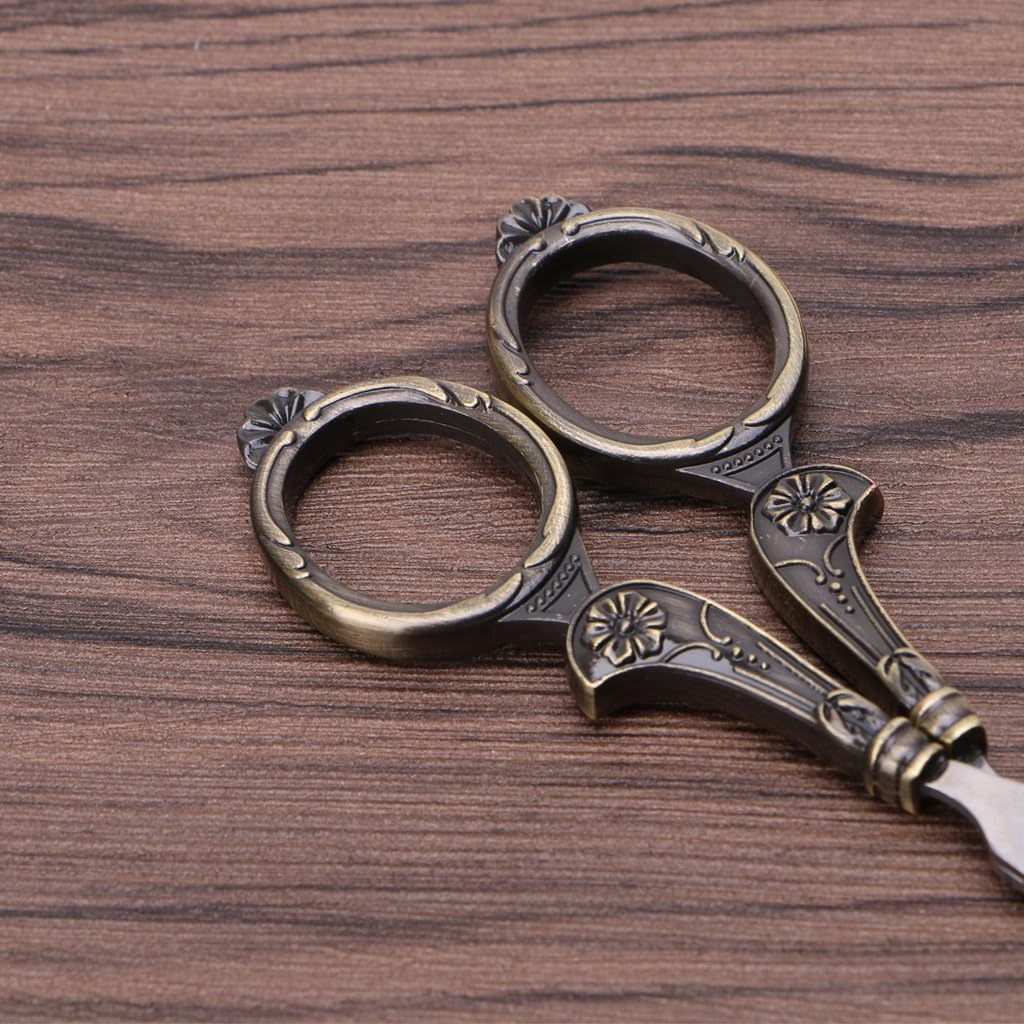 Ycncixwd Antique Vintage Floral Scissor Cutter Cutting Shears Embroidery Sewing Tool DIY