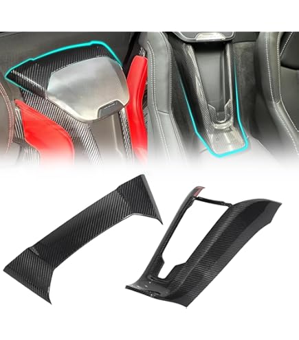 Real Carbon Fiber Speaker Overlays For C8 Corvette 2020-2025 - 2-Piece Kit, Peel & Stick