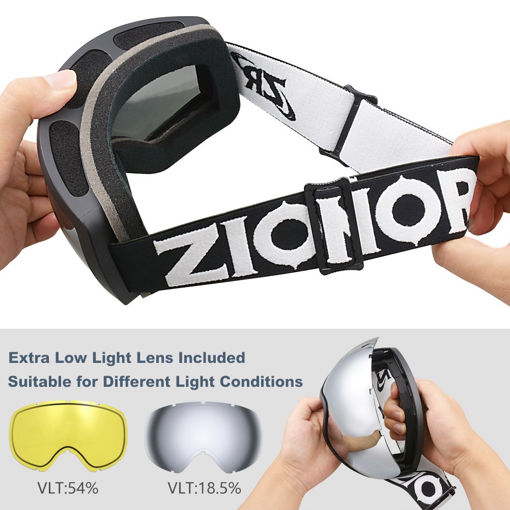 ZIONOR-Lagopus-X10-Ski-Snowboard-Goggles-with-FrameFrameless-Mode-REVO-Reflective-Sphercial-Detachable-Lens