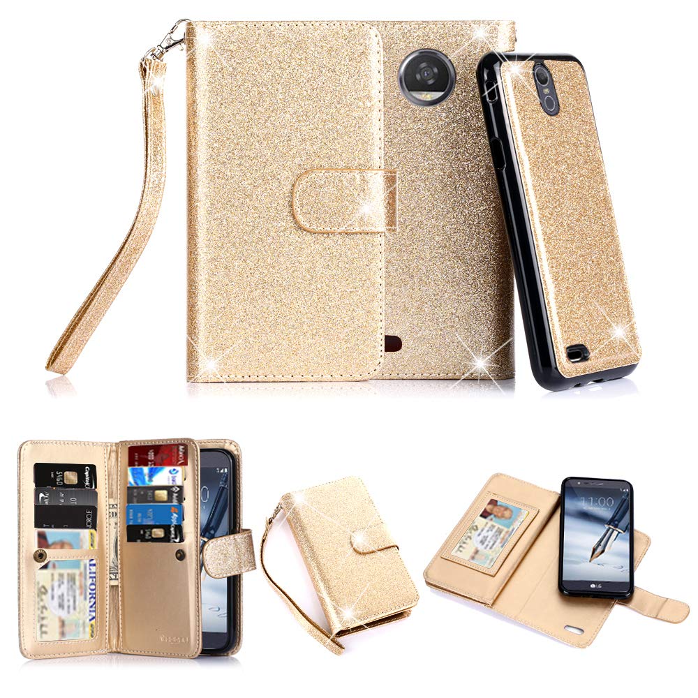 Best lg stylo wallet case gold
