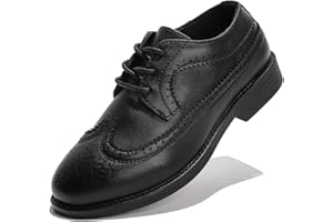 PPXID Boy's Lace Up Brogue Oxford Shoes Formal Performance Dress Shoes School Uniform Shoes