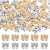 HOBBIESAY Cute Bowknot Charms Bulk Small Bow Tie Pendant Tibetan Style Alloy Bow Dangle Charms for Women DIY Bracelet Necklace Earring Jewelry Making